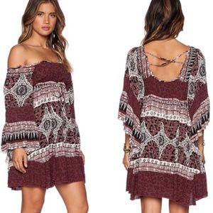 Free People Heart Of Gold Boho Batwing Dress